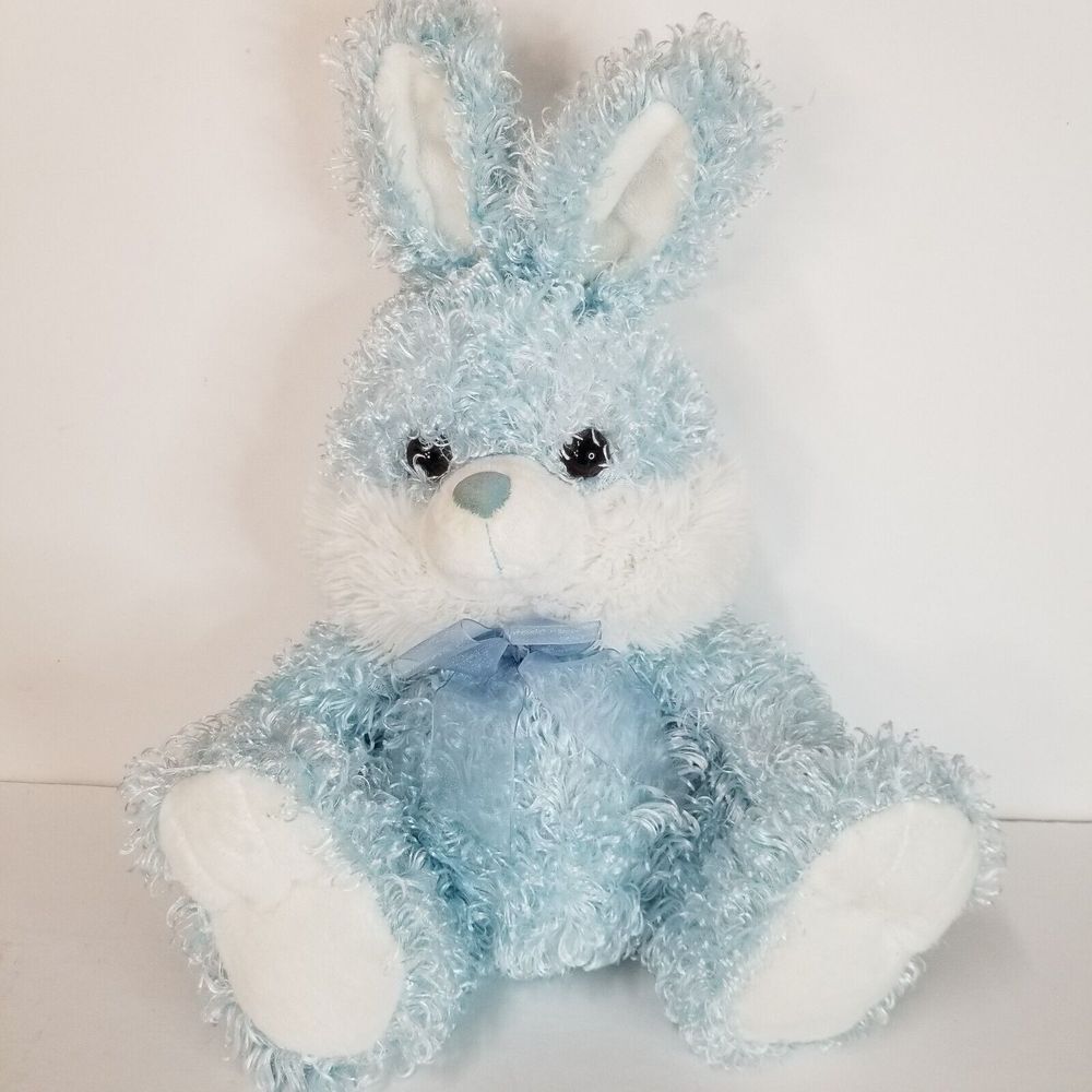 Dan Dee Easter Blue Bunny Plush 16" Rabbit Collectors Choice Stuffed Animal Soft
